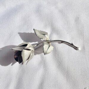 Vintage Silver Giovanni Rose Brooch